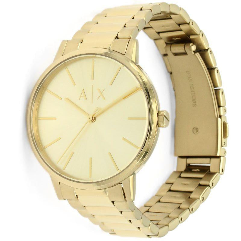 Armani Exchange Three-Hand Gold-Tone Stainless Steel Men's Watch AX270 –  Watches of Dubai