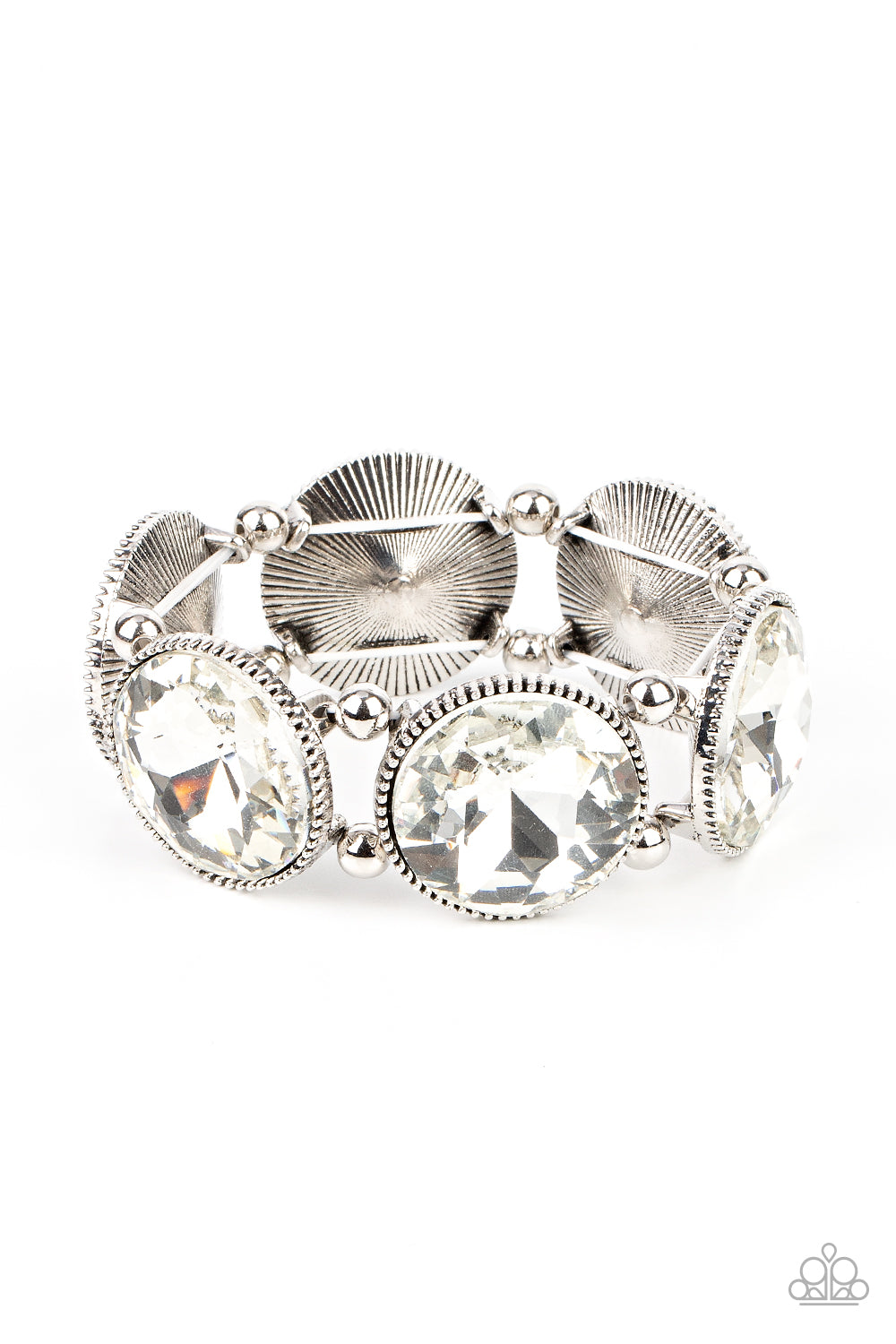 Powerhouse Hustle - White Paparazzi Accessories October 2021 Life of the Party