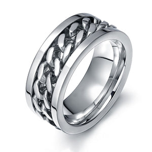 Unisex Lightweight Fashionable Stainless Steel Spinner Ring Comfort Fit