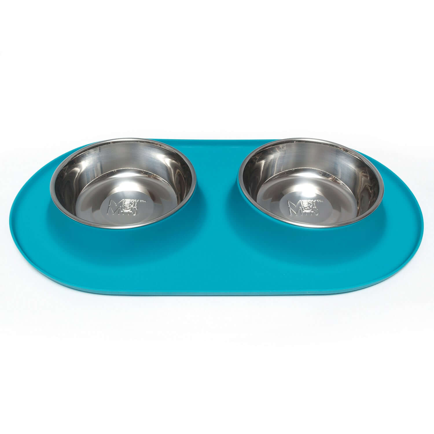 Double Silicone Dog Feeder with Stainless Bowls, Large, 3 Cups Per Bowl-image-2