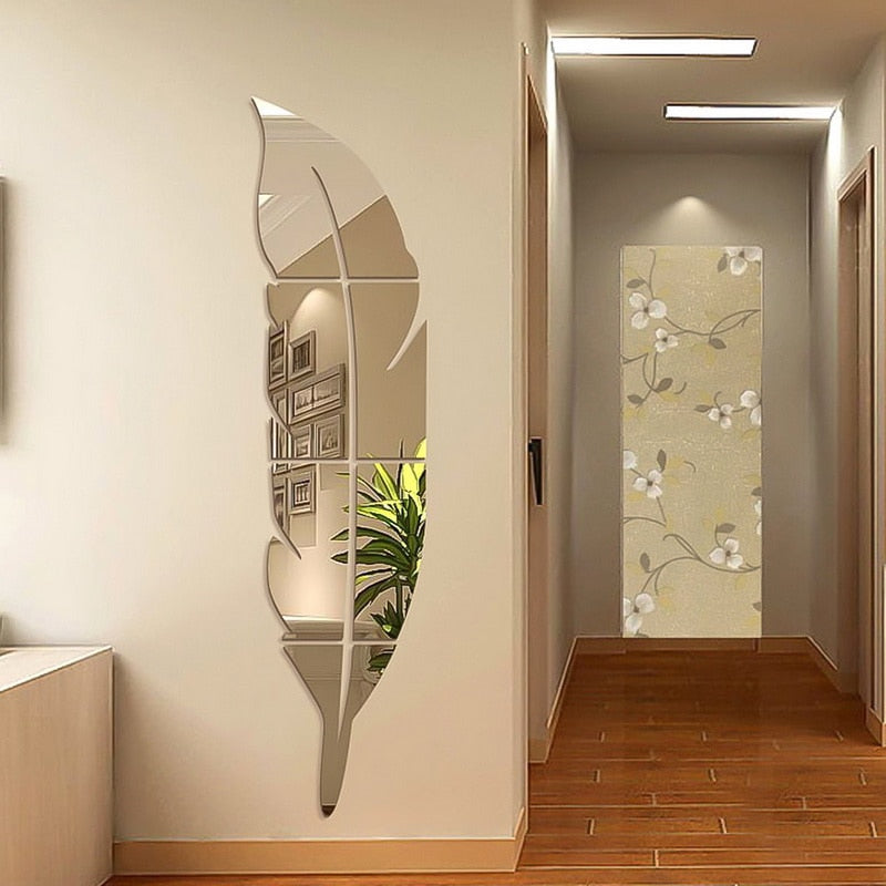 Shpwfbe Room Decor 3D Acrylic Mirror Wall Stickers Roses Diy Self
