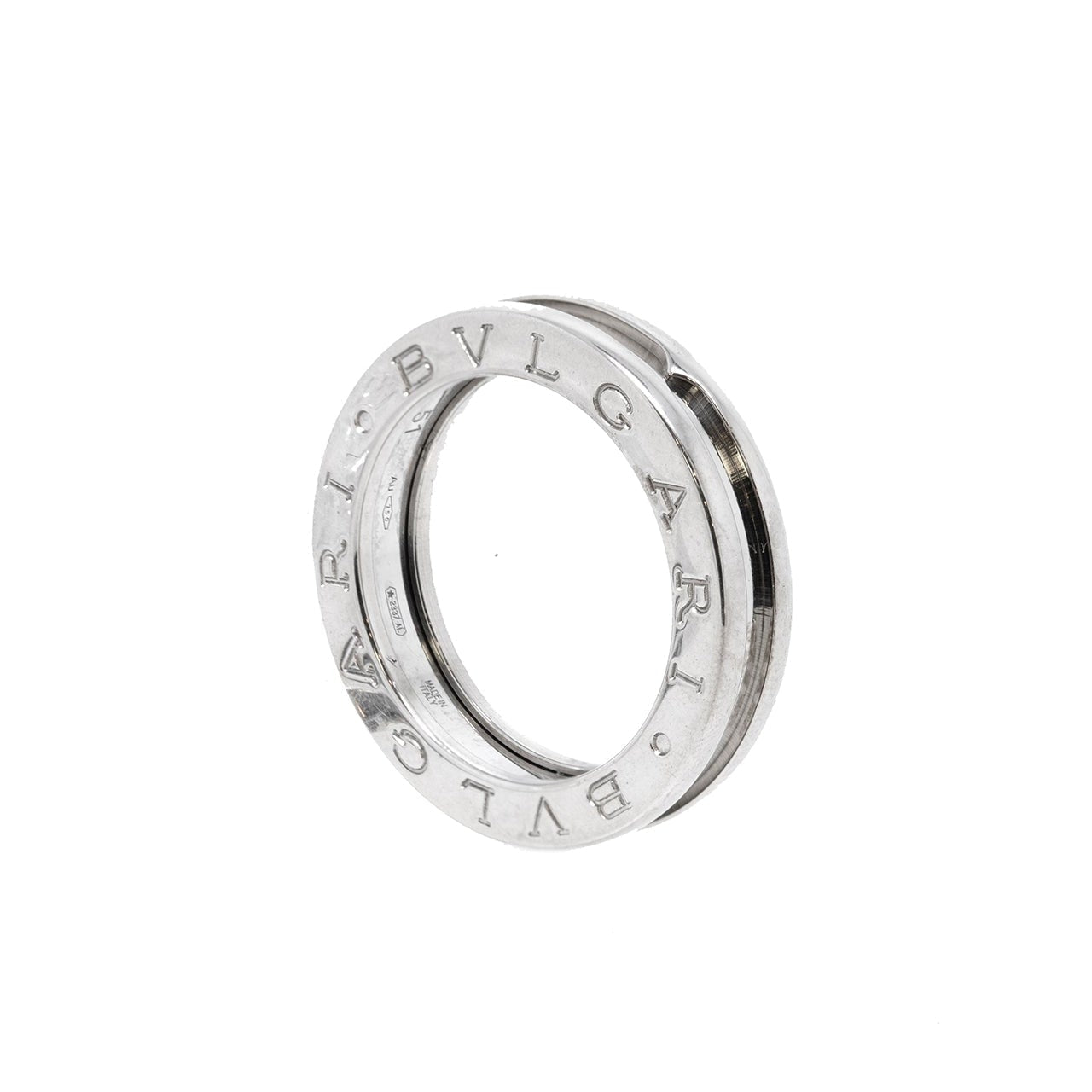 BVLGARI 18k White Gold  One-Band Ring w/ Box — Oliver Jewellery