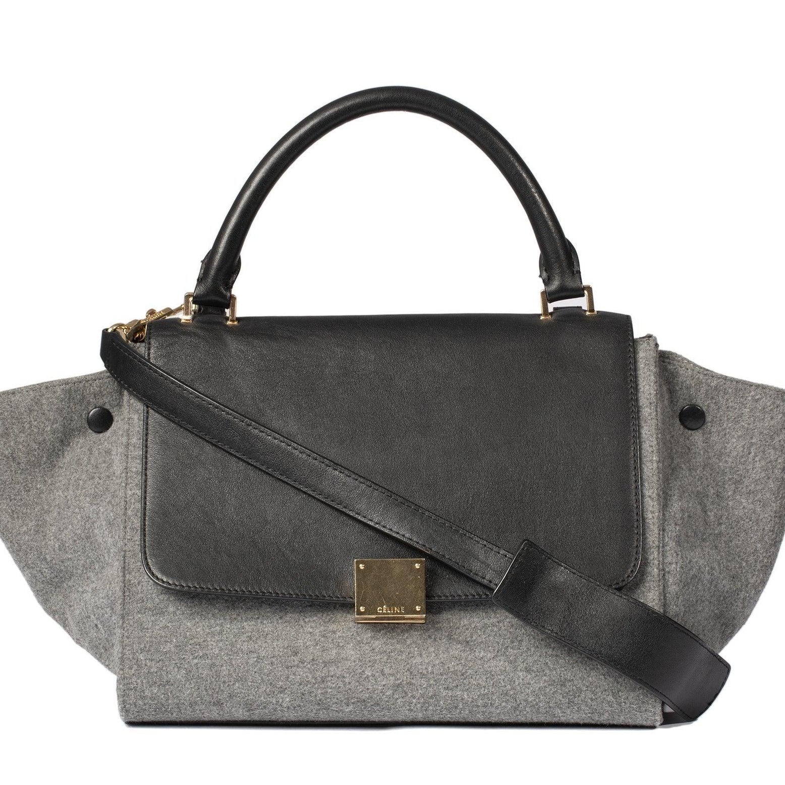 Celine Small Wool Trapeze Bag