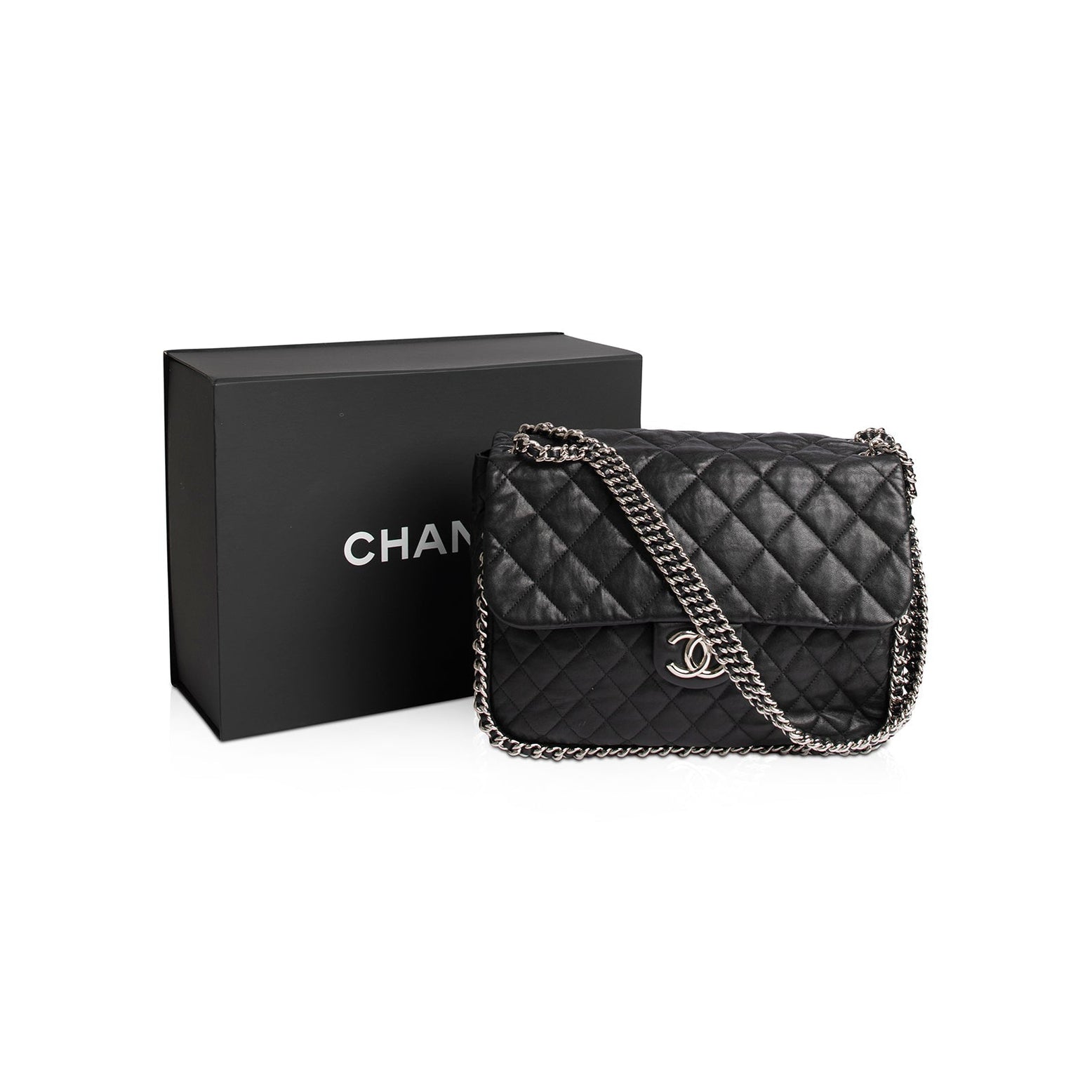 Chanel Maxi Chain Around Flap Bag w/ Box & Authenticity Card — Oliver  Jewellery