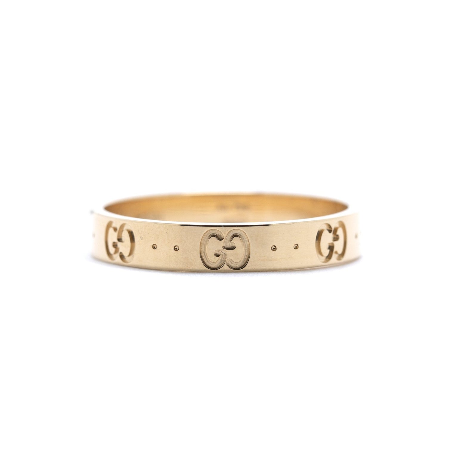 Gucci 18k Yellow Gold Icon Thin Band Ring — Oliver Jewellery