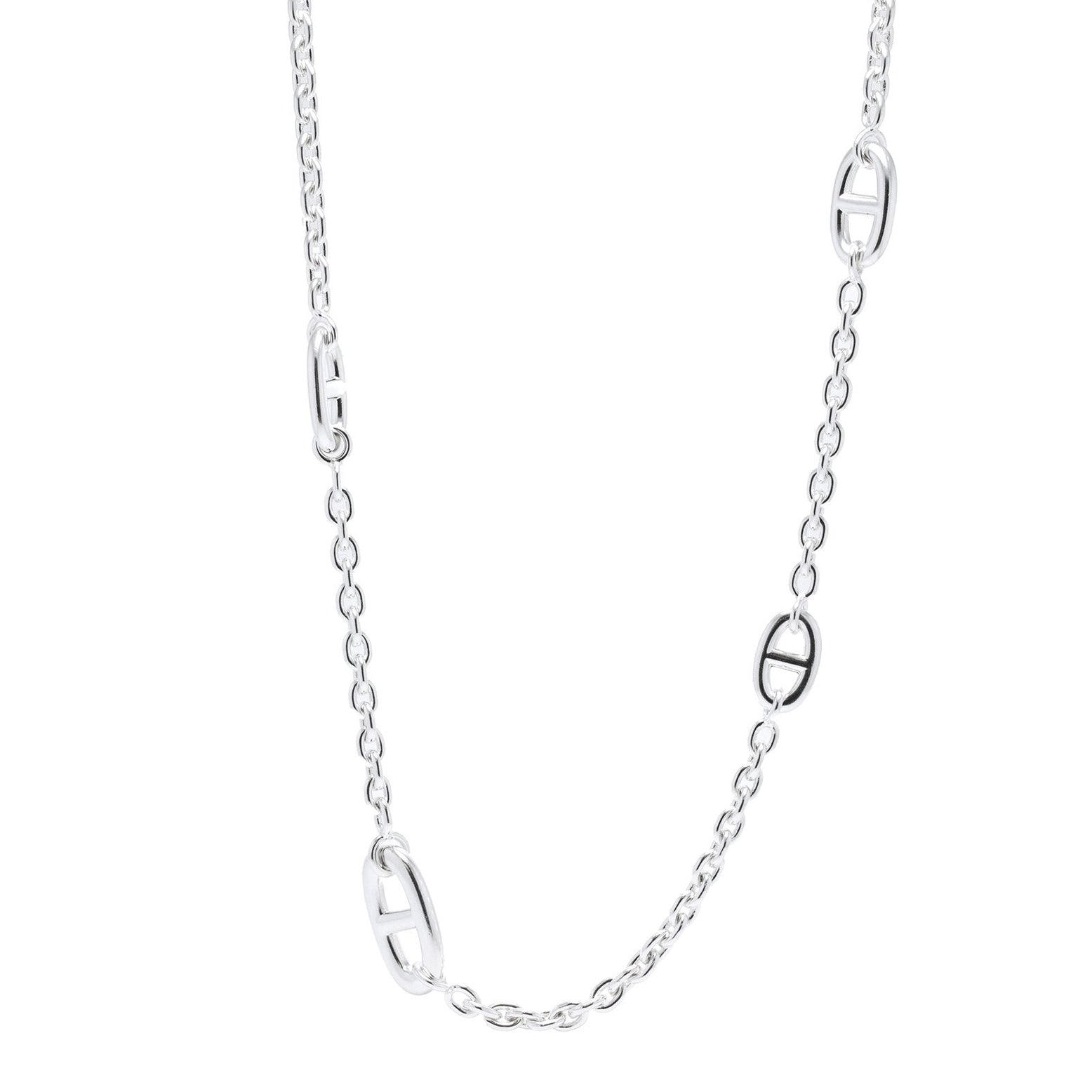 hermes sterling silver necklace