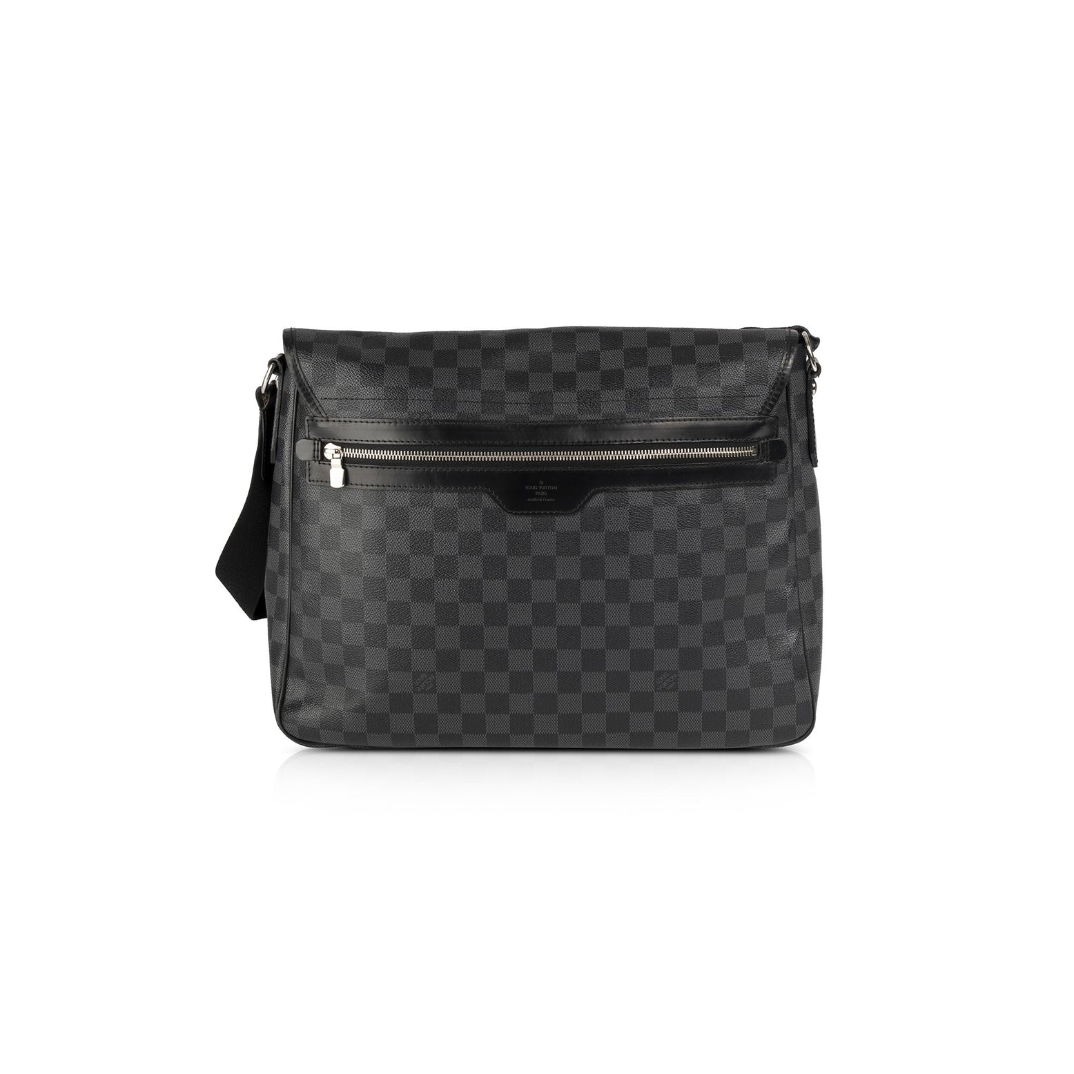 Gray Damier Graphite Coated Canvas Thomas Bag Silver Hardware, 2009