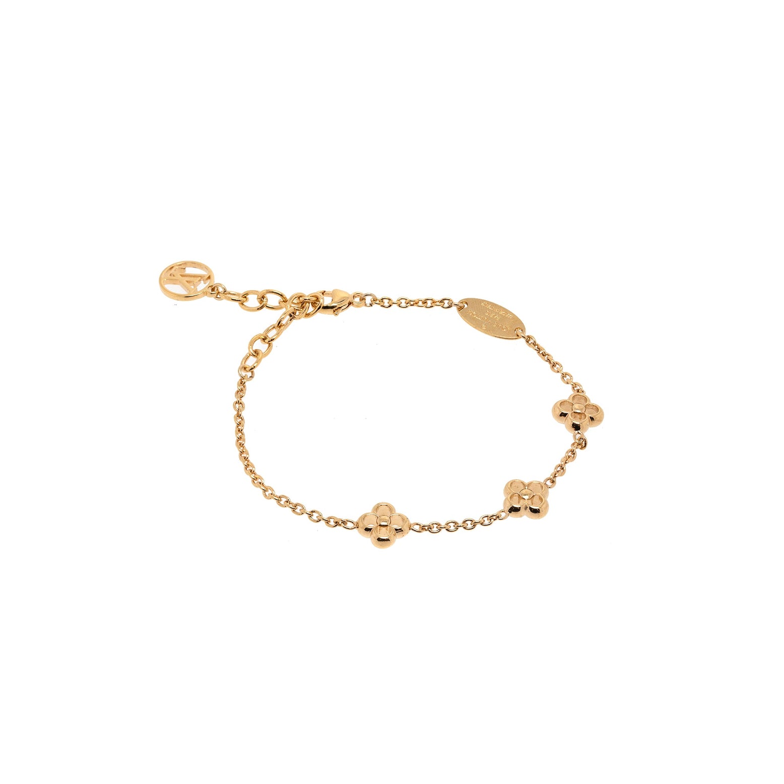 LOUIS VUITTON Bracelet Bangle AUTH LV Flower Bracelet GOLD FS Cute  eBay
