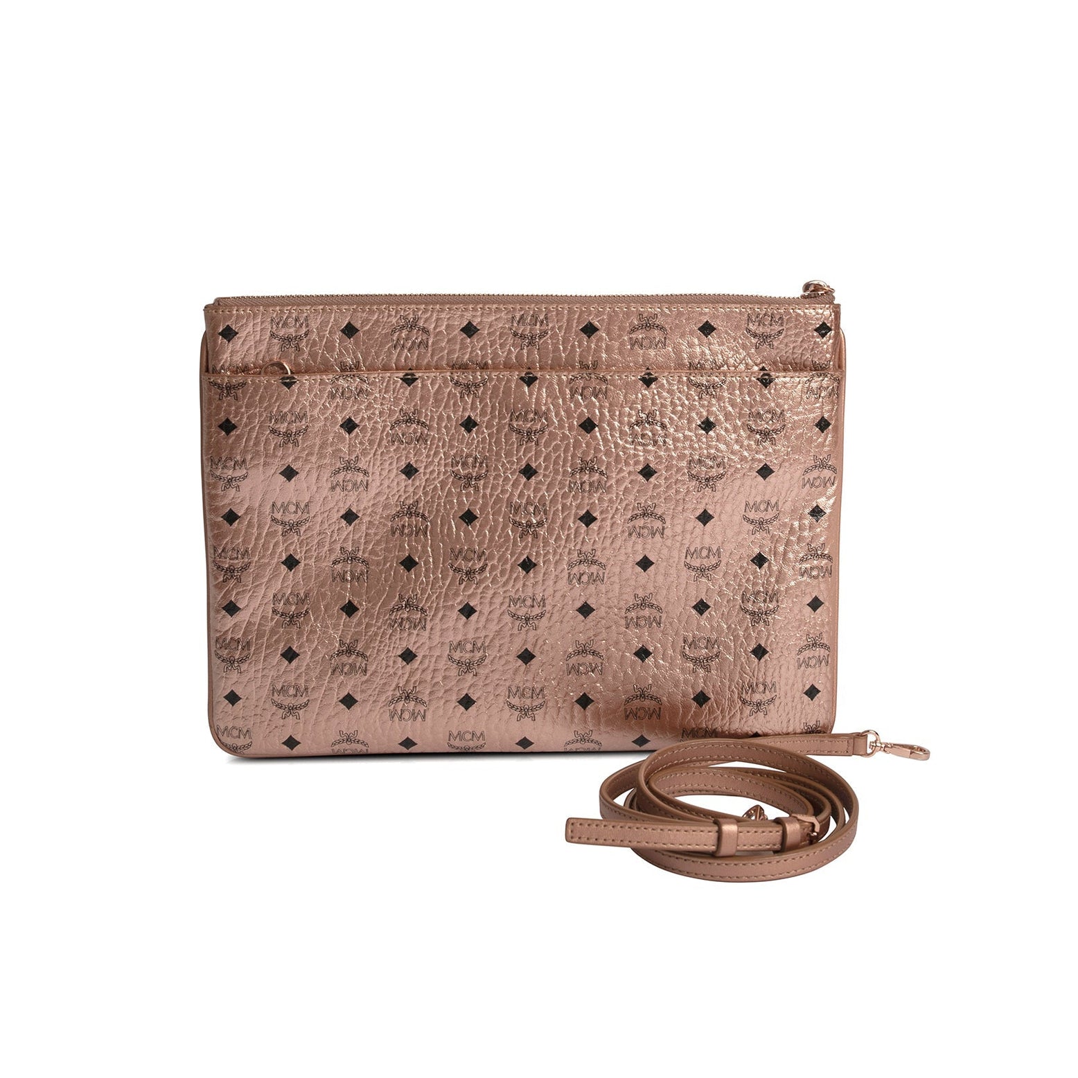 MCM Metallic Visetos Crossbody Pouch Bag — Oliver Jewellery