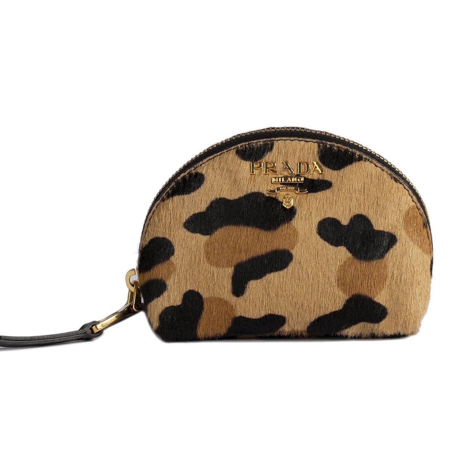 Prada Cavallino Stamp Leopard Print Coin Case — Oliver Jewellery