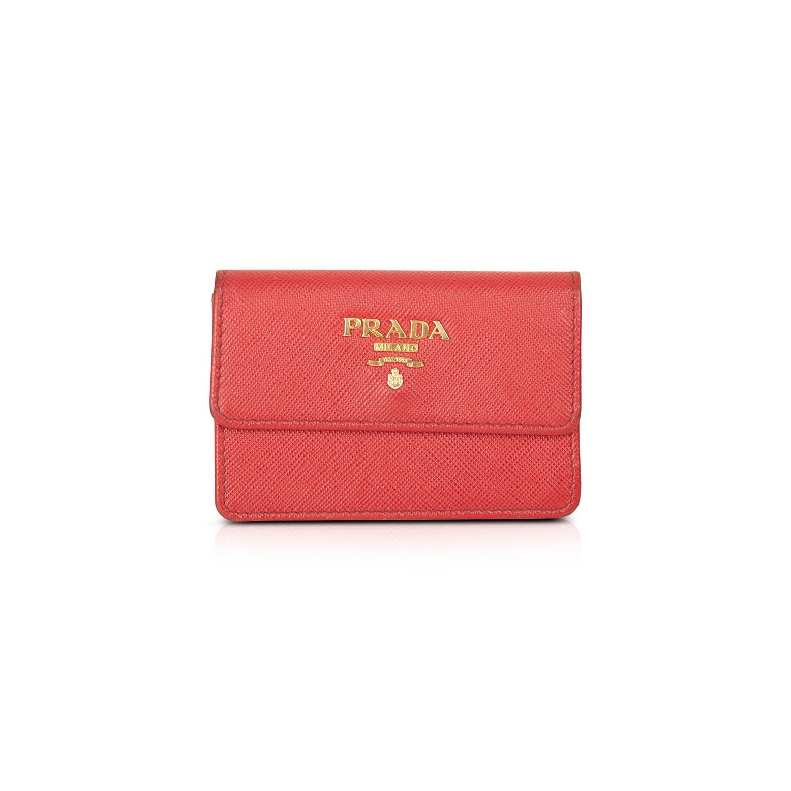 Prada Saffiano Leather Flap Card Holder — Oliver Jewellery