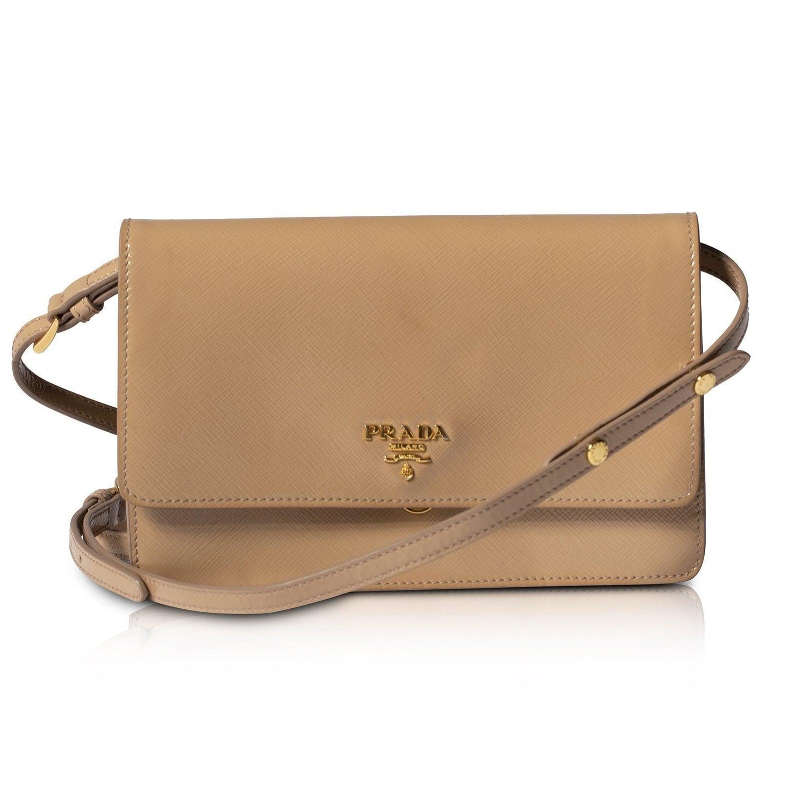 Prada Small Saffiano Vernice Crossbody Bag — Oliver Jewellery