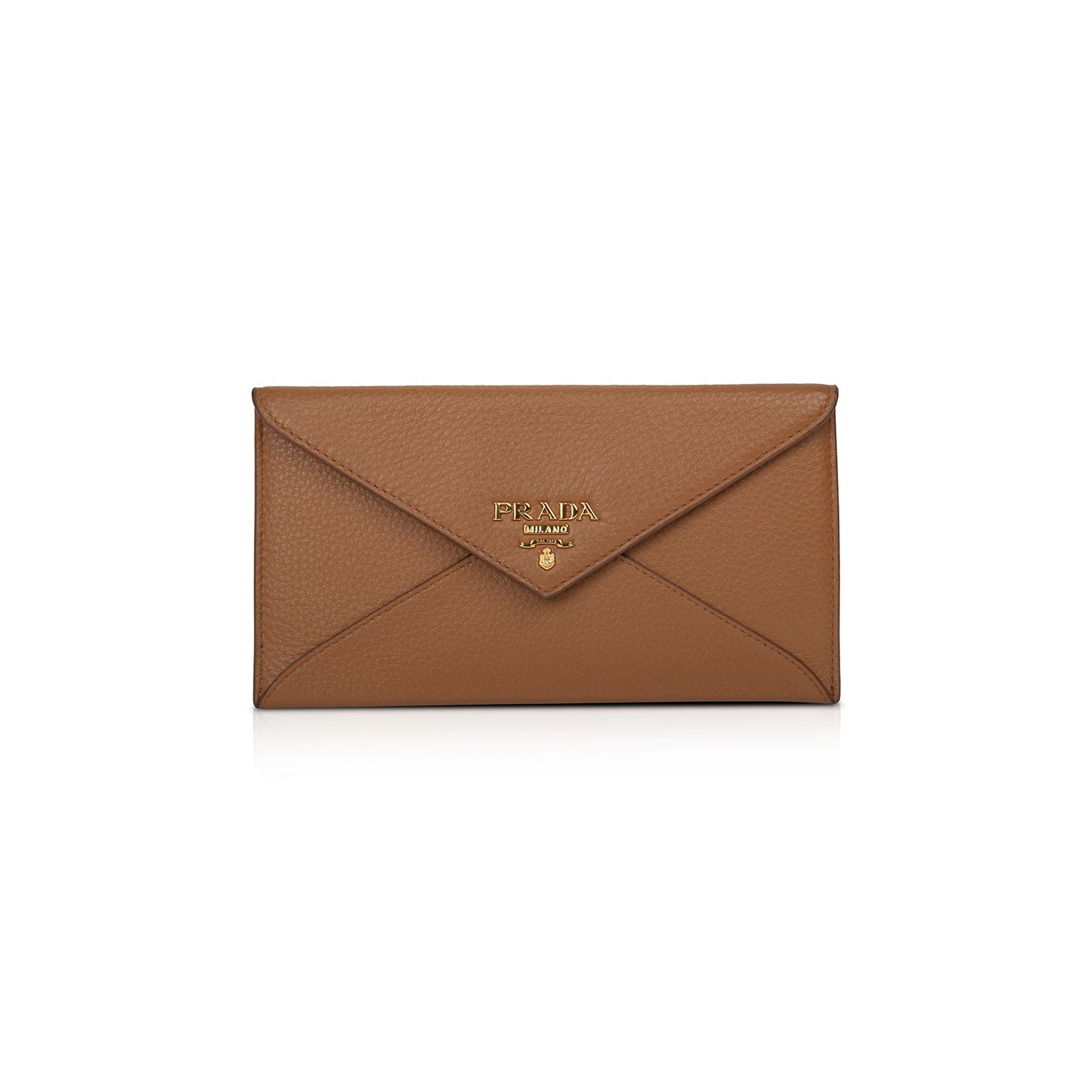 prada leather envelope clutch