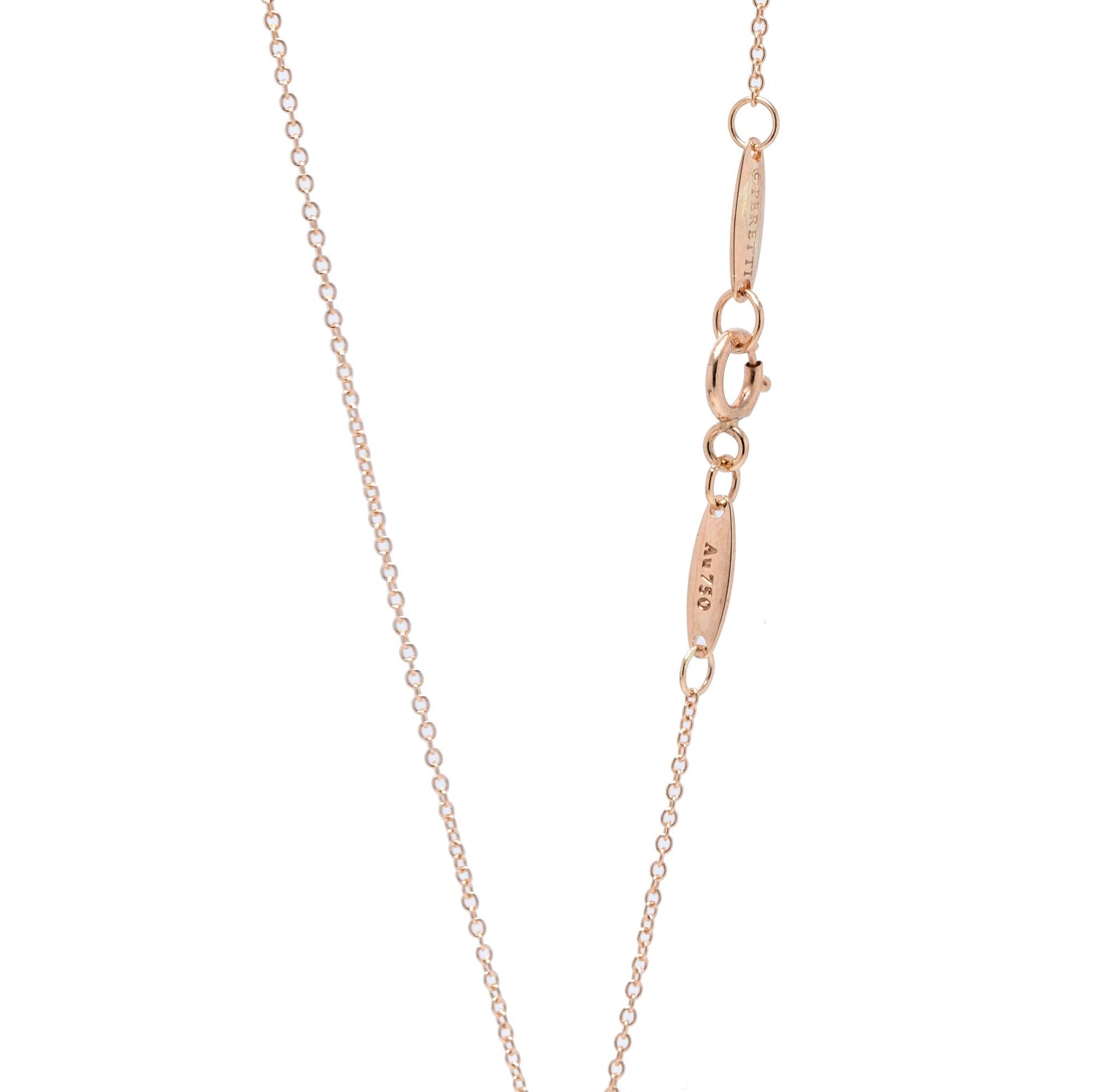 Tiffany & Co. 18k Rose Gold Elsa Peretti Open Heart Pendant Necklace, 22mm