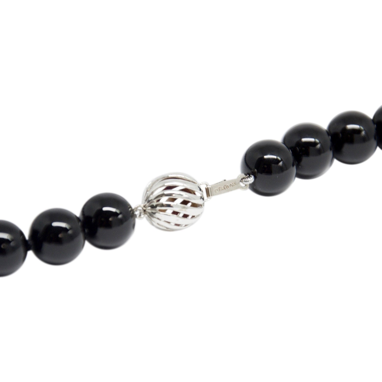 Tiffany & Co. Black Onyx Bead Necklace