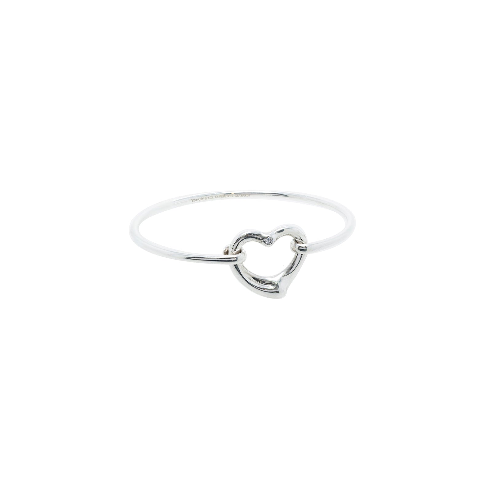 Tiffany amp Co Pave Diamond Hearts Charm Bracelet in Platinum  eBay