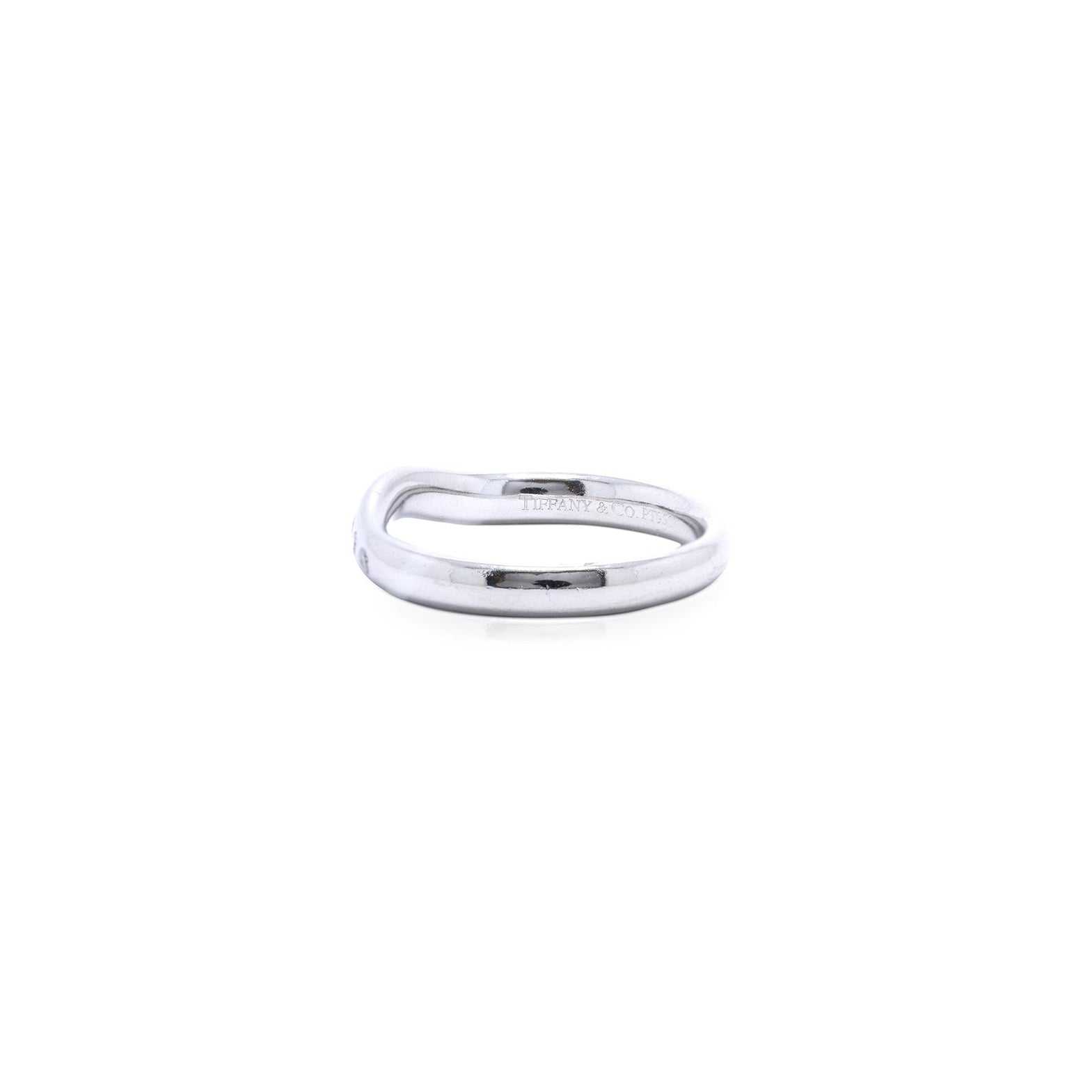 Tiffany & Co. Elsa Peretti Platinum & Diamond Wedding Band Ring