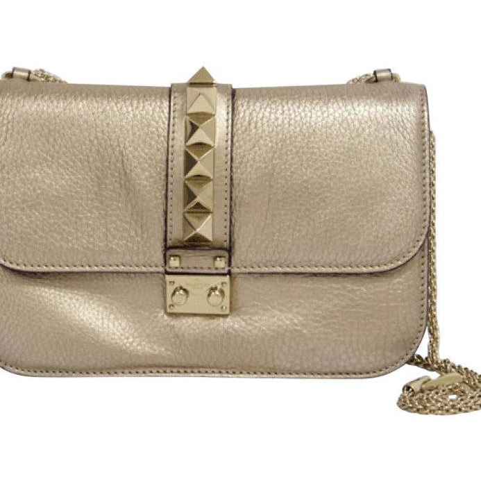 Valentino Silver Metallic Garavani Glam Lock Bag — Oliver Jewellery