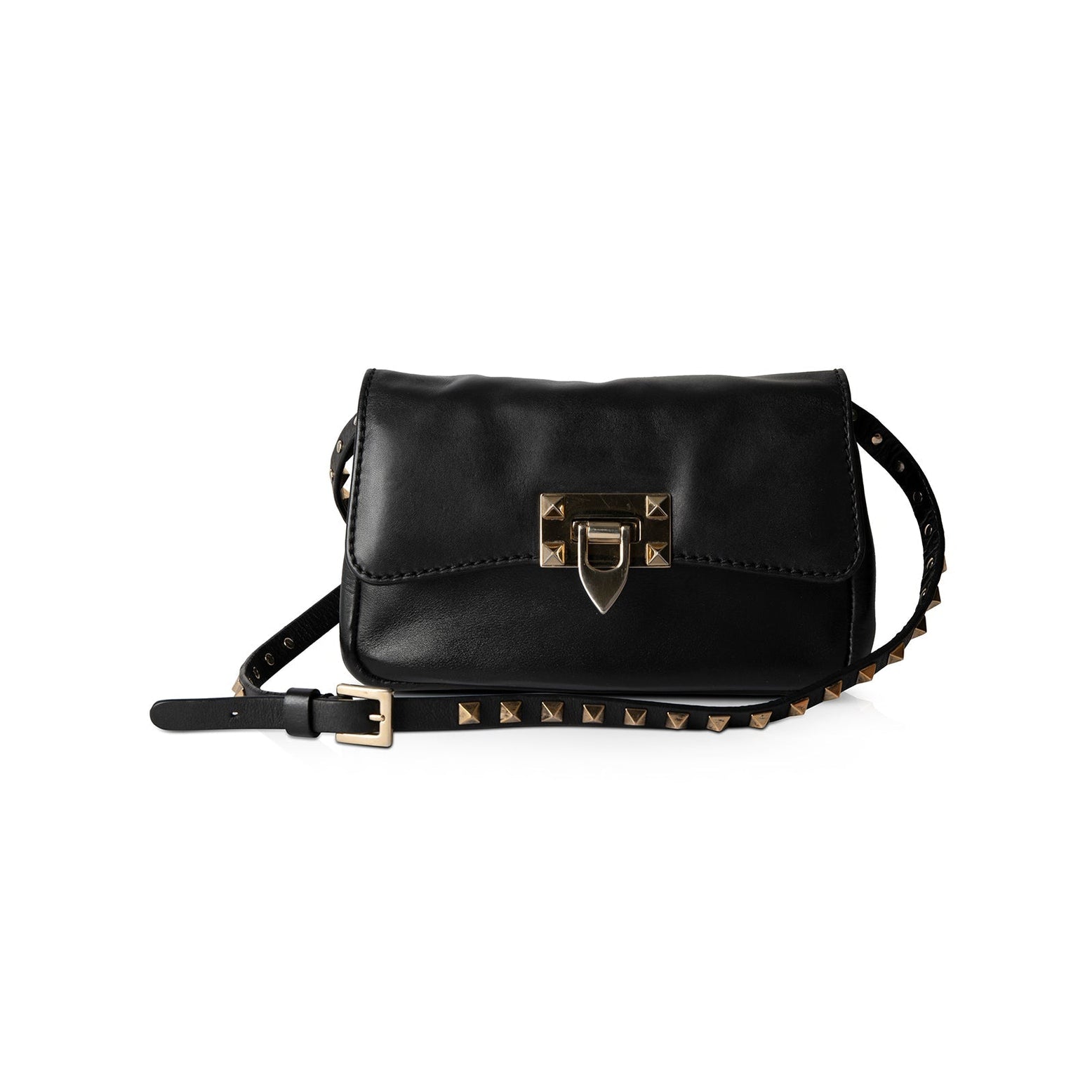 small rockstud patent leather crossbody bag