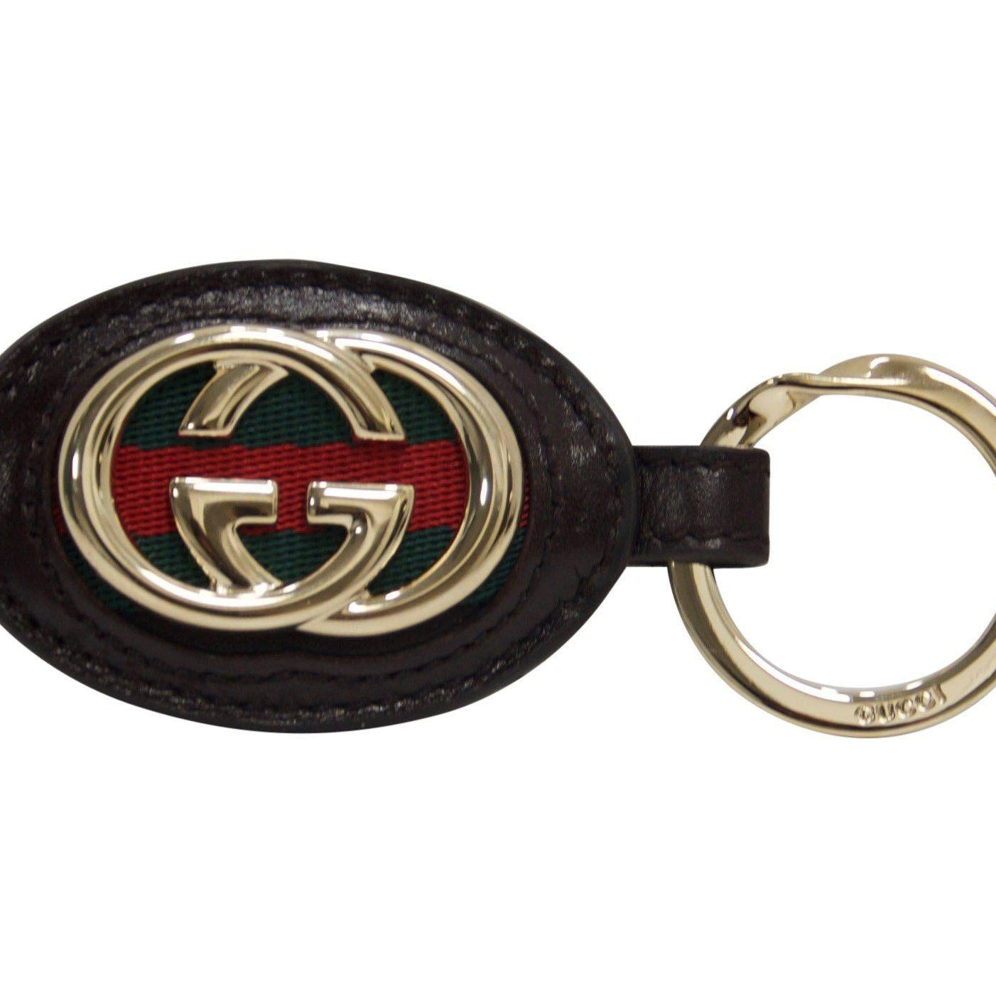 Gucci Interlocking G Leather Key Ring — Oliver Jewellery