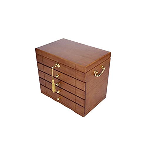 erddcbb Jewelry Box Solid Wood with Lock Jewellery Box Storage Princes ...