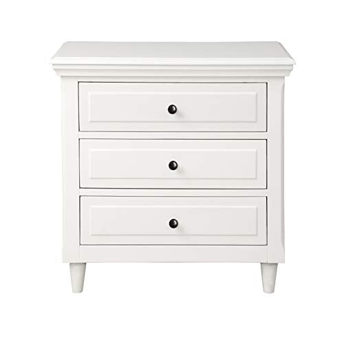 XINdream 3 Drawer Dresser, Solid Wood Nightstand Chest of Drawers with