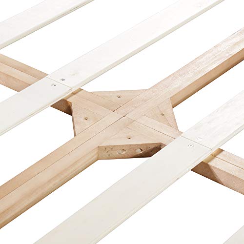 Sleeplace 14 inch Wood Platform Bed Frame with Metal Legs, Queen — Wood ...