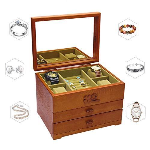 Jewelry Chest Boxes Jewelry Box Wooden Showcase Three Floors High Capa ...
