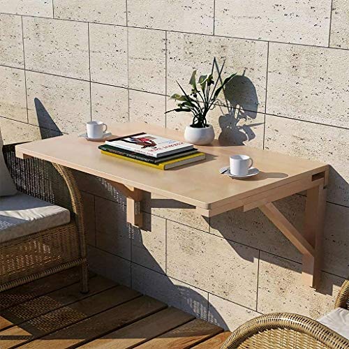 ZXYSR Wall Mounted Fold Down Table, Small Space Saving Floating Desk ...