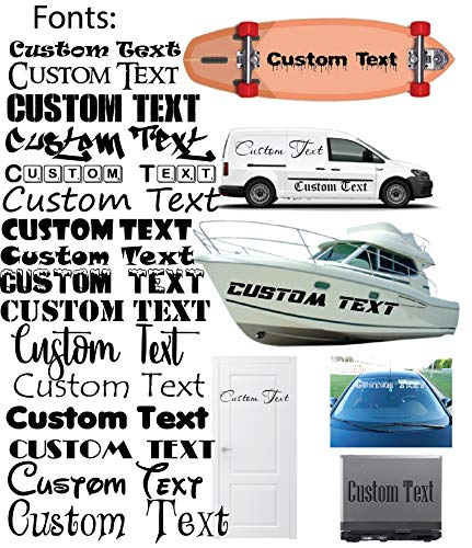 Personalized Design Your Own Name - Custom Vinyl Sticker Car Window - Boat - Yeti Lettering JDM Automotive Windshield Graphic Name Letter Auto Vehicle Door Banner - Custom Vinyl Decal -