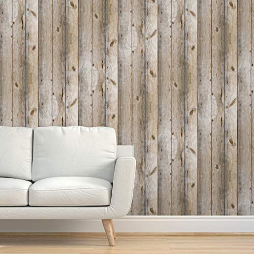 Peel-and-Stick Removable Wallpaper - Barn Wood Planks Panel Panels Pin ...