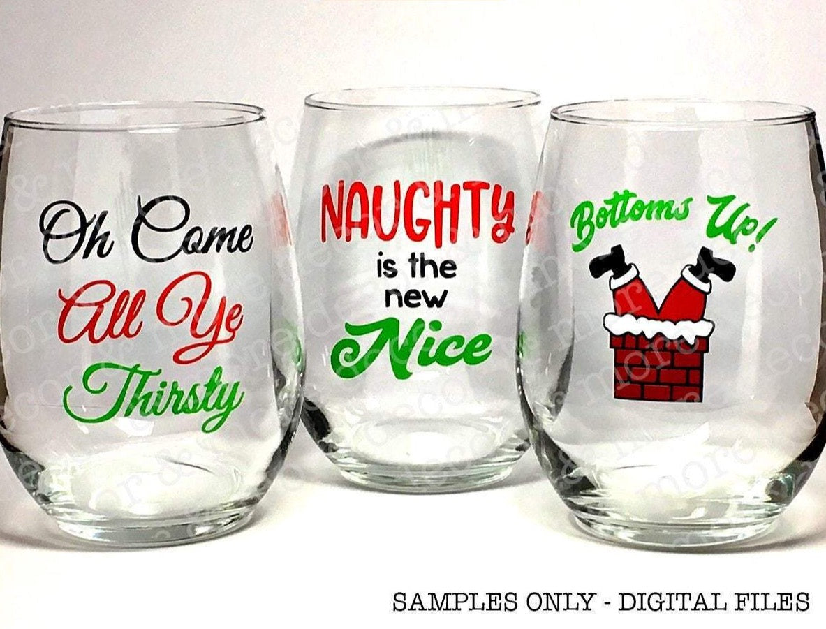 Download Christmas Wine Glass SVG Bundle, SVG Files for Cricut ...