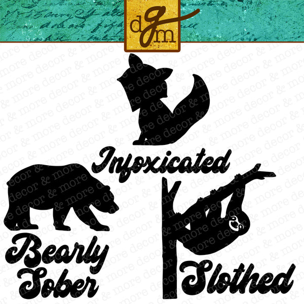 Download Funny Wine Glass Sayings SVG File Bundle, Funny Animal Wine Glass SVG - Empty Nest of SVG Files