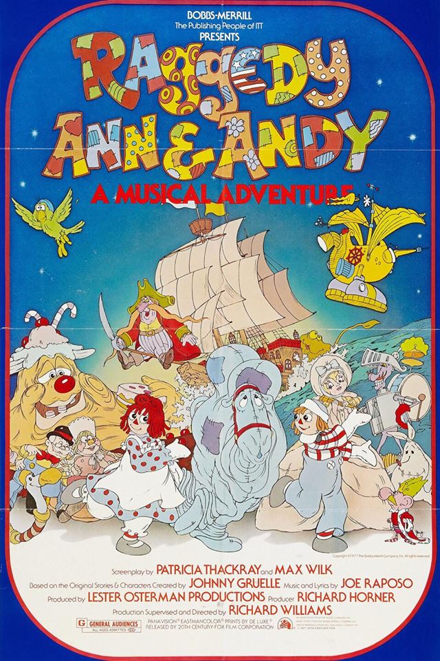 TV Raggedy Ann and Andy: A Musical Adventure 1977 DVD Very Rare Movie –  Retrotvmemories