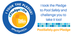 Logo of PoolSafely.gov the national educational effort to lower childhood drownings