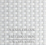 Luxox Vanilla White Wicker Pattern & Shade