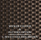 Luxox Golden Brown Bronze Wicker Pattern & Shade