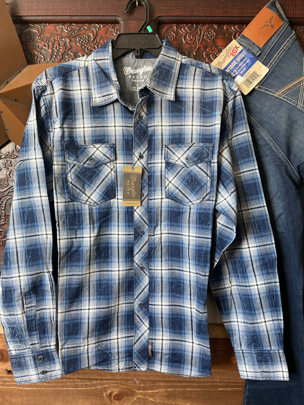 wrangler retro western shirt