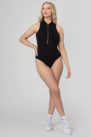 racer bodysuit black