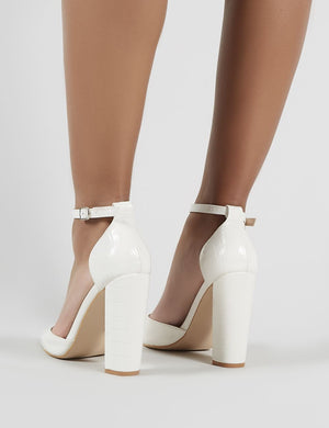 white block heels uk