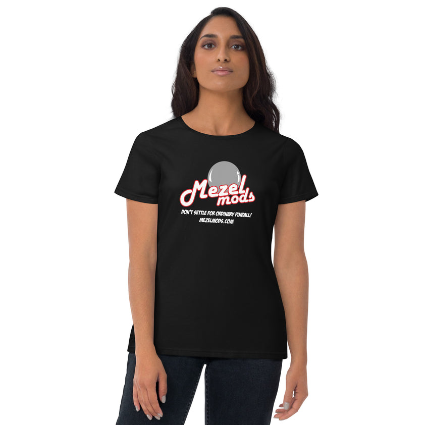 Mezel Mods Logo Pinball Tee Shirts- Women's | Pinball Accessories