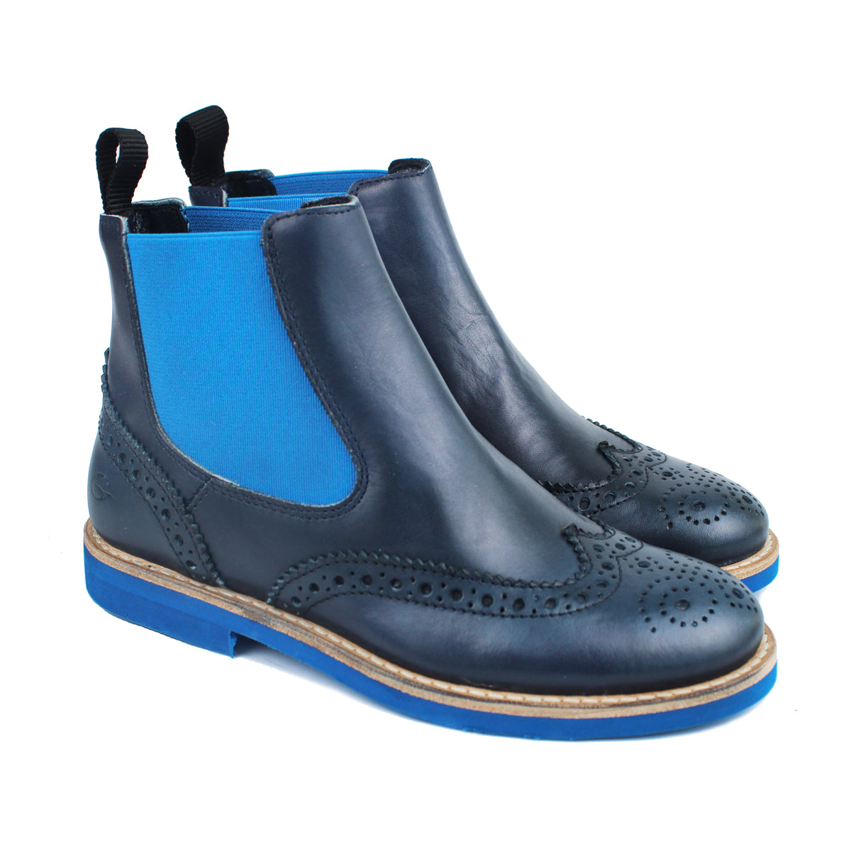 chelsea boots with coloured elastic