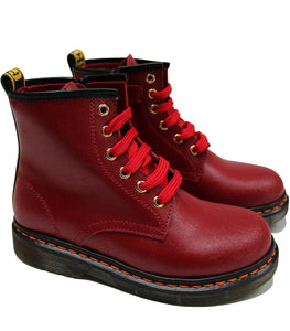 deep red boots