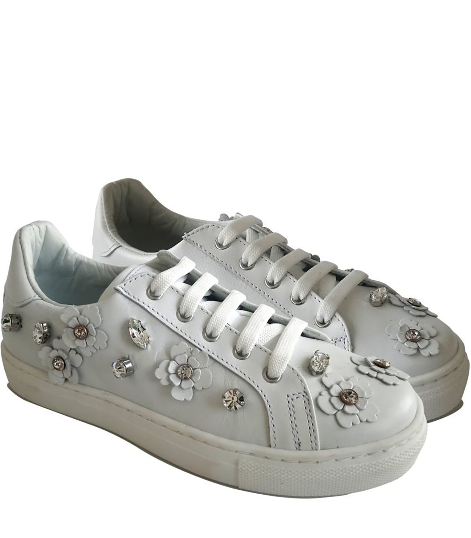 white calf leather sneakers