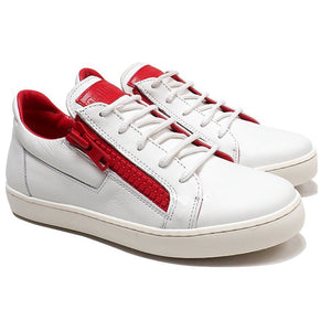 white calf leather sneakers