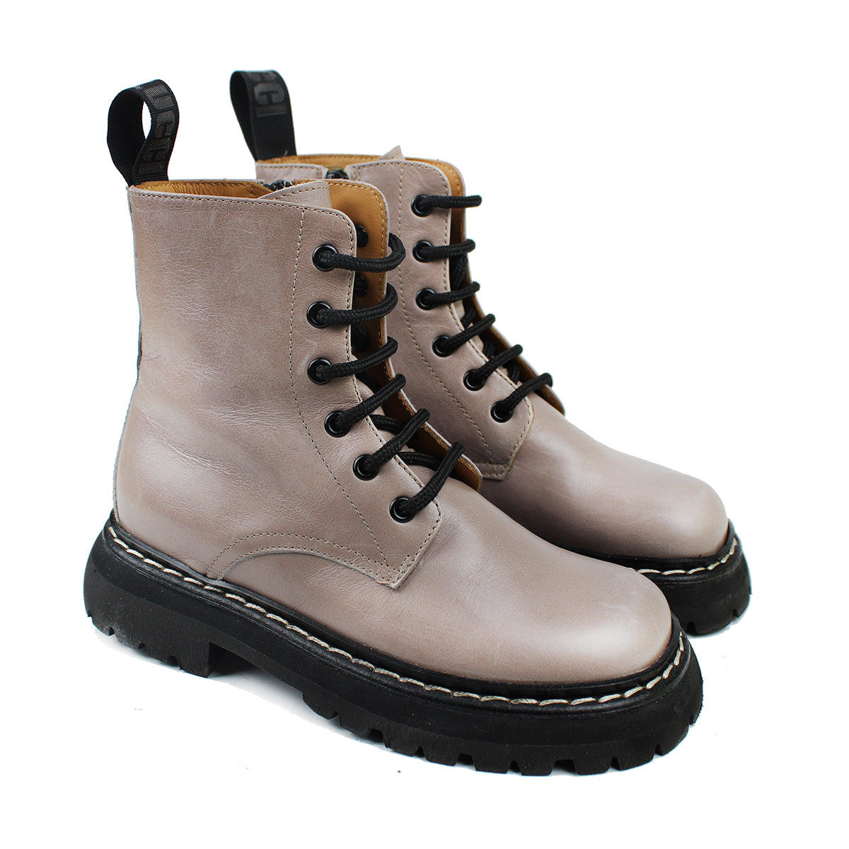 vintage brown combat boots