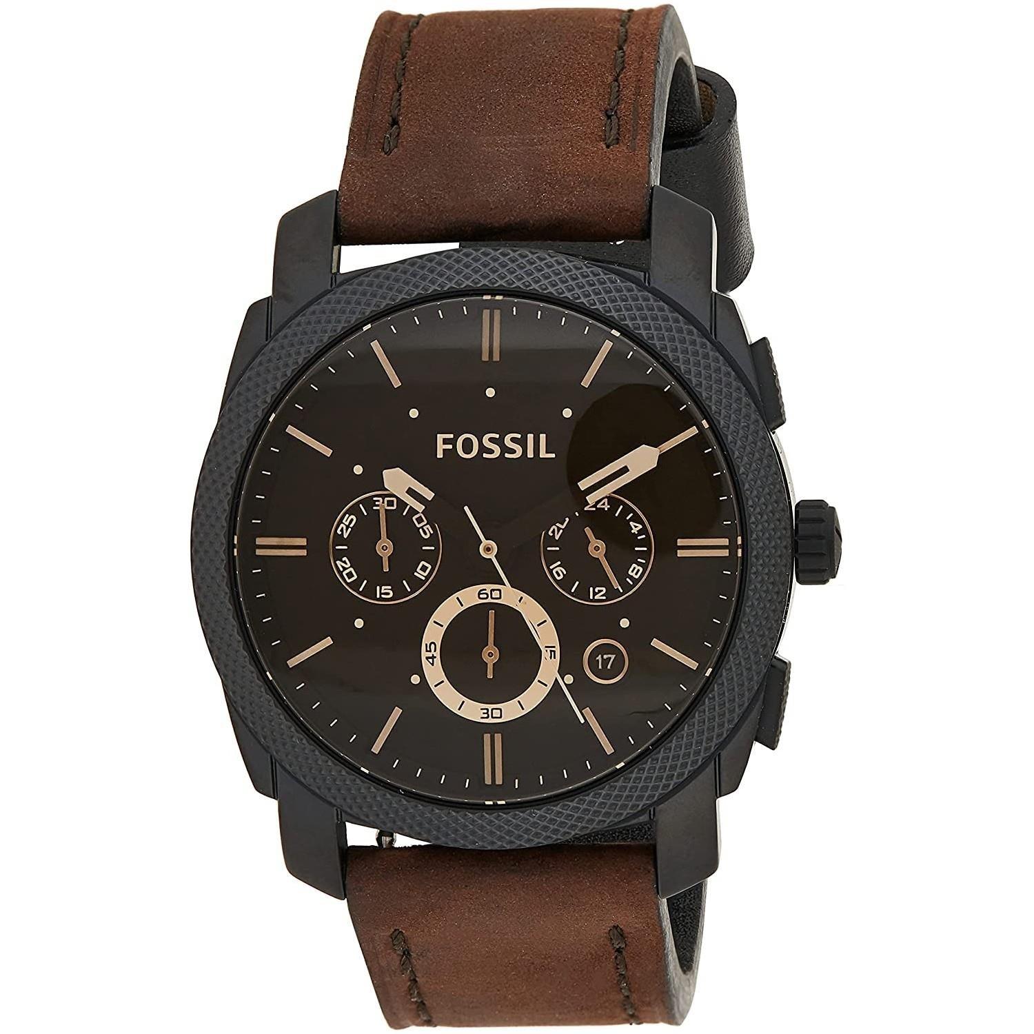 Fossil FS4656 Brown Leather Chronograph Quartz Men's Watch