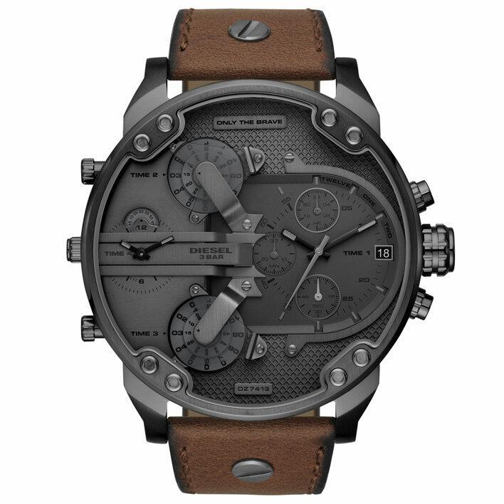 Diesel DZ7413 Mr. Daddy 2.0 Chronograph Brown Leather Men's Watch