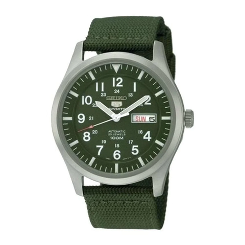 Seiko 5 SNZG09K1 Automatic Khaki Green Canvas Men's Watch