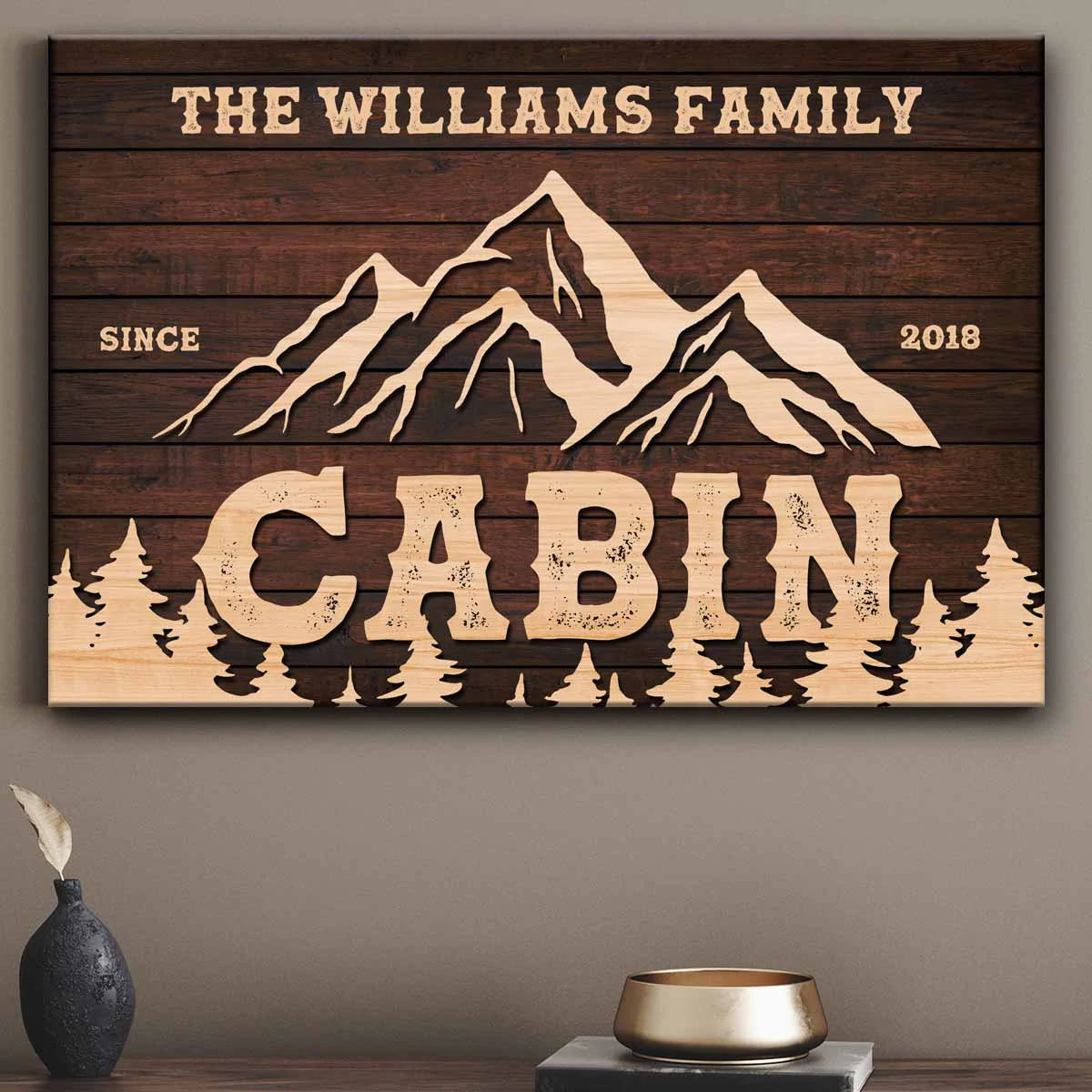 Cabin Personalized Premium Canvas  - Posters Canvas Wall Art - MakedTee